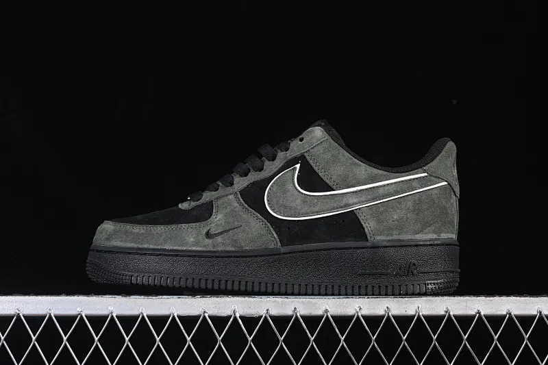 All Categories Nk Air Force 1 Air Force Series Nk Air Force 1 Low Air Force Low Nike Air Force 1'07 Low Army Green Black Autumn and Winter Suede Air Force One Low Casual Sneakers ZH0316-132